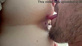 i lost the bet again... now camp friends fuck my tight oiled pussy and saggy tits closeup