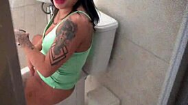 hot backstage latina babes with hairy pussies licking and teasing everything