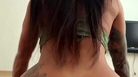 brunette latina beauty with slim waist takes huge anal fisting and creampie