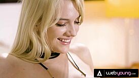 uhh conflicted teen kristen scott finds her sexuality with petite blonde kenna james