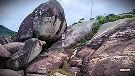 Adorable Tattoo Babe Deepthroats Then Gets Pussy Gaped Publicly