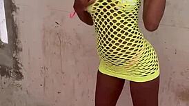 Colombian bride's big ass gangbanged in construction house with creamy loads