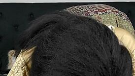 Stepmom's forbidden kisses lead to horny roleplay surrender