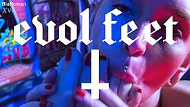 Hottie Latinas And Blondes Lick Suck Feet Deepthroat In Messy Pantyhose Foot Fetish Play