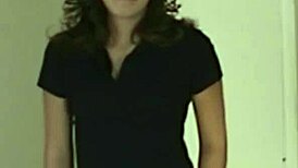 amateur cutie kneels teasing cock with soft lips tongue swirling slowly sensually