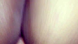 Amateur wife rides huge anal dildo toy deep into her tight ass