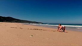 Sasha Ikeyeva drives bikini ass hard on Doninos beach
