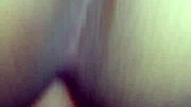 Amateur wife rides huge anal dildo toy deep into her tight ass