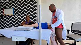 Heart pounding as doctor fucks wife beside clueless husband