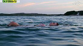 lesbian babes get naked risky outdoors in brazil paradise spots ughh