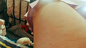 Latina student shakes her huge ass in pink skirt for voyeur guys watching upskirt panties pov 🍑👀😏