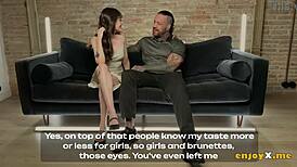 Brunette's Bald Pussy And Tattooed BF's Mind-Blowing Oral Rimming In HD?!
