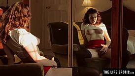 black stockings garters no panties babe fingers pussy to orgasm 💦😈