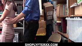 wanna see petite asian brunette shoplifter aurora winters stripped fucked hard for theft?