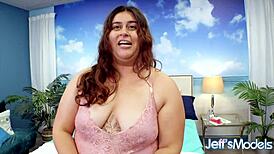 Chubby Pinklily69 Rams Dildo Deep in Pussy to Gushing Orgasm