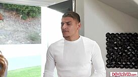 big tits agent squirts wildly as client pounds her pussy