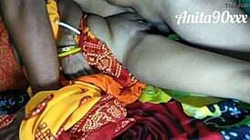 naughty indian housewife bends over for deep doggystyle pounding at home