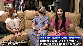 whoa 😍 blaire celeste as nurse gets her mouth blasted with huge cum load after deepthroat gagging!