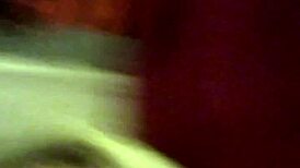 Blonde gringa milf flashes her big tits and panties