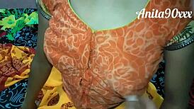 naughty indian housewife bends over for deep doggystyle pounding at home