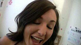 Jenny Welch Teases BF with Pantyhose Lap Dance Before He Rips Them for Petite Pussy Fuck