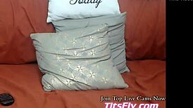 Hey check this live dildo suck on cam