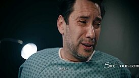 vasectomy turns wild when demon grabs dick, forces breeding her then doctor threesome