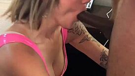 hotwife hooks up young college student in hotel room