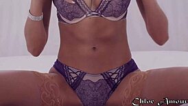 Chloe Amour's tight pussy stretched wide fucked deep in intense POV