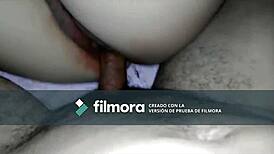 Pounding my putita deep with creampie during her period in round two