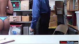 Ebony Teen Thief Camel Toe Punished By Massive Black Cock In Glasses