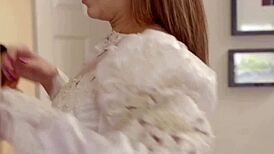 whoa busty teen tiffany watson rides stepbro's huge cock celebrating her big proposal!!