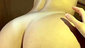 Her perfect body rides my cock sideways in pov doggystyle