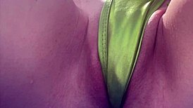 Horny Italian milf flashes tight shaved pussy at Miami public beach