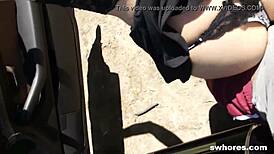 i fucked her sorry ass for e50 in public outdoor pickup doggystyle cumshot