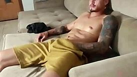 Chubby Black Girl's Huge Ass Tempts Interracial First-Time Handjob Live