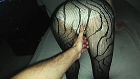 Homemade Petite Wife Spanked Red Riding Wet Ass in Stockings Cowgirl