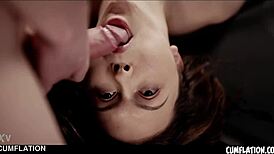 busty alice peachy begs for hot milk cum filling her fat pussy in cumflation pounding