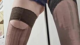 teen elza kom brunette redhead pigtails feet domination strapon footjob choking deepthroat bdsm slave