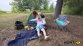 chloe, why jump that huge dick in forest while boyfriend watches?