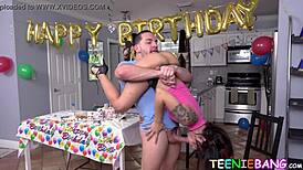 petite tattooed slut deepthroats monster cock before anal assfucking