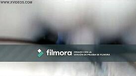 Pounding my putita deep with creampie during her period in round two