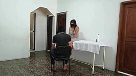 cheating latina whore patient bent over fucked hard by doctor in hospital