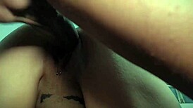 Post-party double fun we dp emo slut's ass and pussy complete on red!