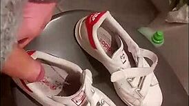 marion spends 30 minutes relaxing at home with her favorite sneakers