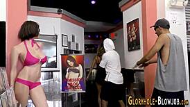 I'm obsessed with slurping this monster black cock at the gloryhole craving that interracial facial explosion