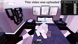 roblox babe rides monster cock with big tits and ass jiggling