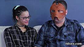 Hot cutie dragged into asshole madhouse for awkward anal therapy