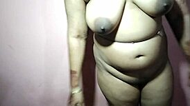 hot indian girlfriend with huge natural tits gets fucked hard at home by friend first time 😍🍆