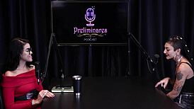 damn caroleta roots strips sheer red after social media chat